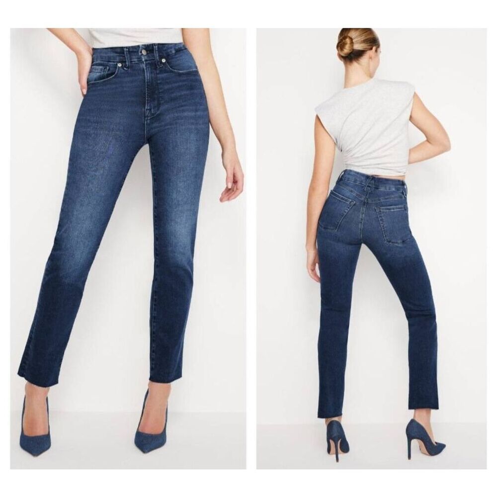Good American Always Fits Good Classic skinny  Jeans In  Indigo 446 Sz 00-4